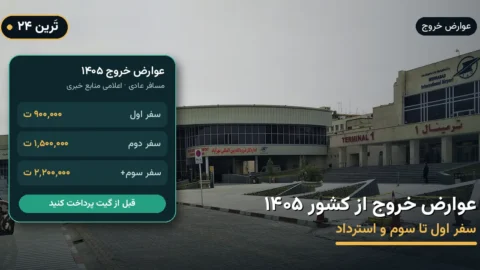 عوارض خروج از کشور ۱۴۰۵ | مبلغ، پرداخت و استرداد